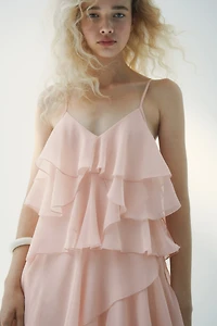 Tiered Chiffon Dress