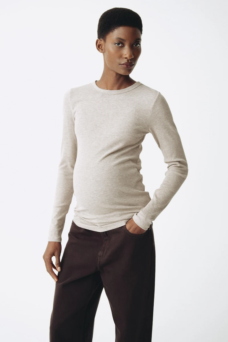 MAMA Haut en jersey côtelé