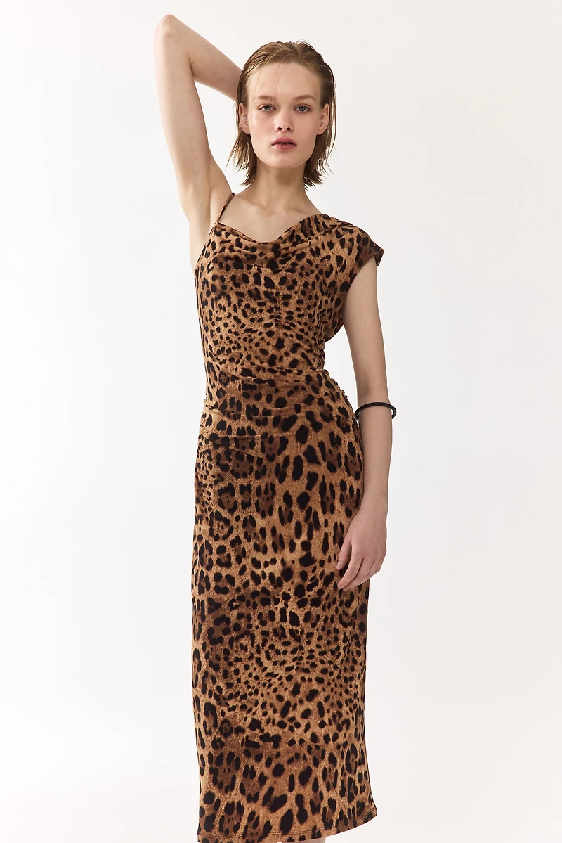Robe asymétrique en jersey