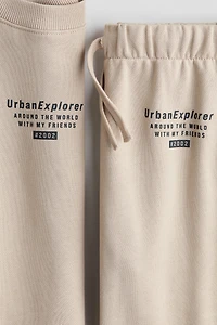 2-Piece Sweatsuit with Motif