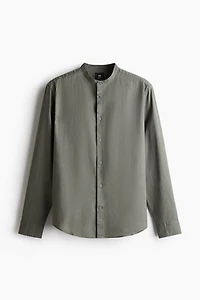Regular-Fit Linen-Blend Shirt