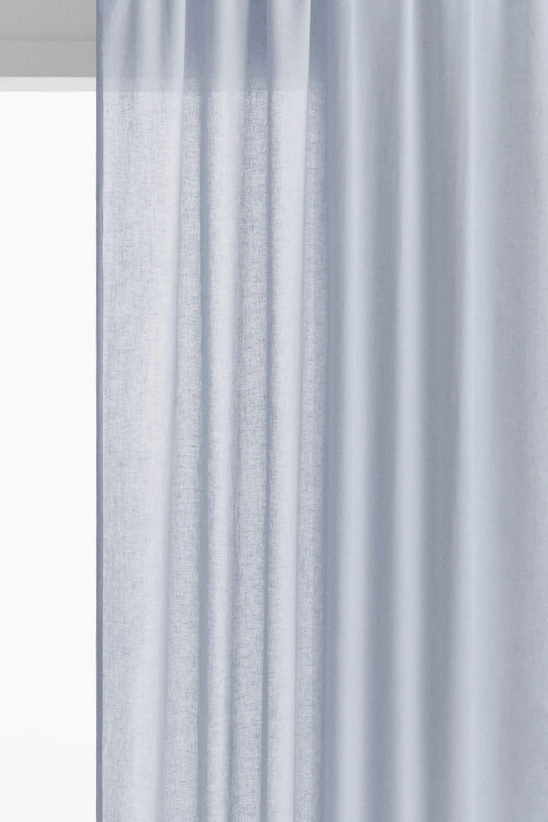 1-Pack Wide Linen-Blend Curtain Panel