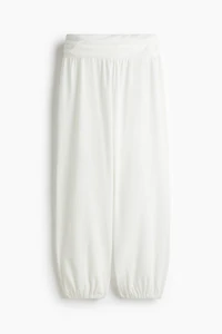 Crinkled Balloon-Leg Pants