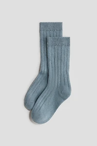Lot de 4 paires chaussettes côtelées