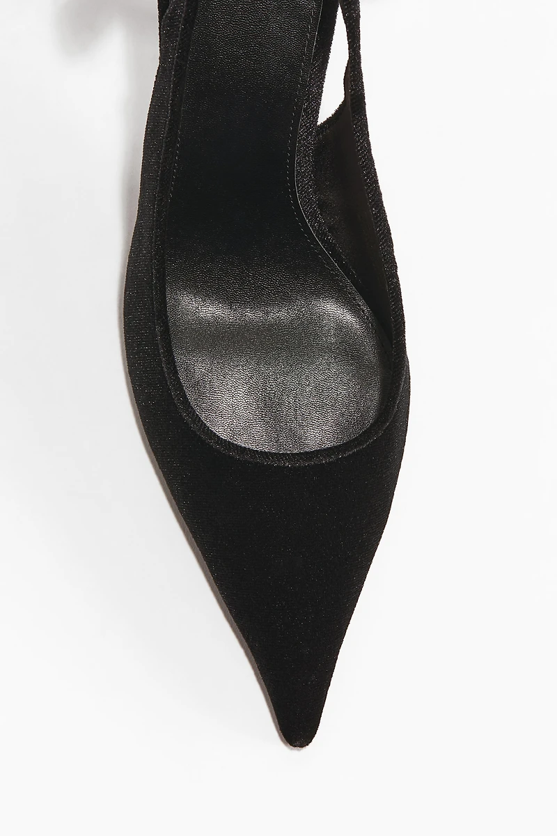 Bow-Detail Pointed Slingbacks