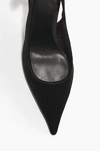 Bow-Detail Pointed Slingbacks