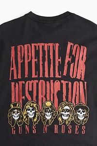 Loose Fit Vintage-Look Printed T-Shirt