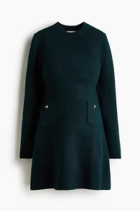 MAMA Knit Dress with Flared Skirt