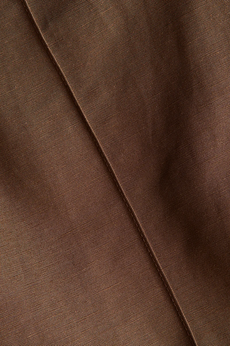 Linen-Blend Barrel-Leg Pants