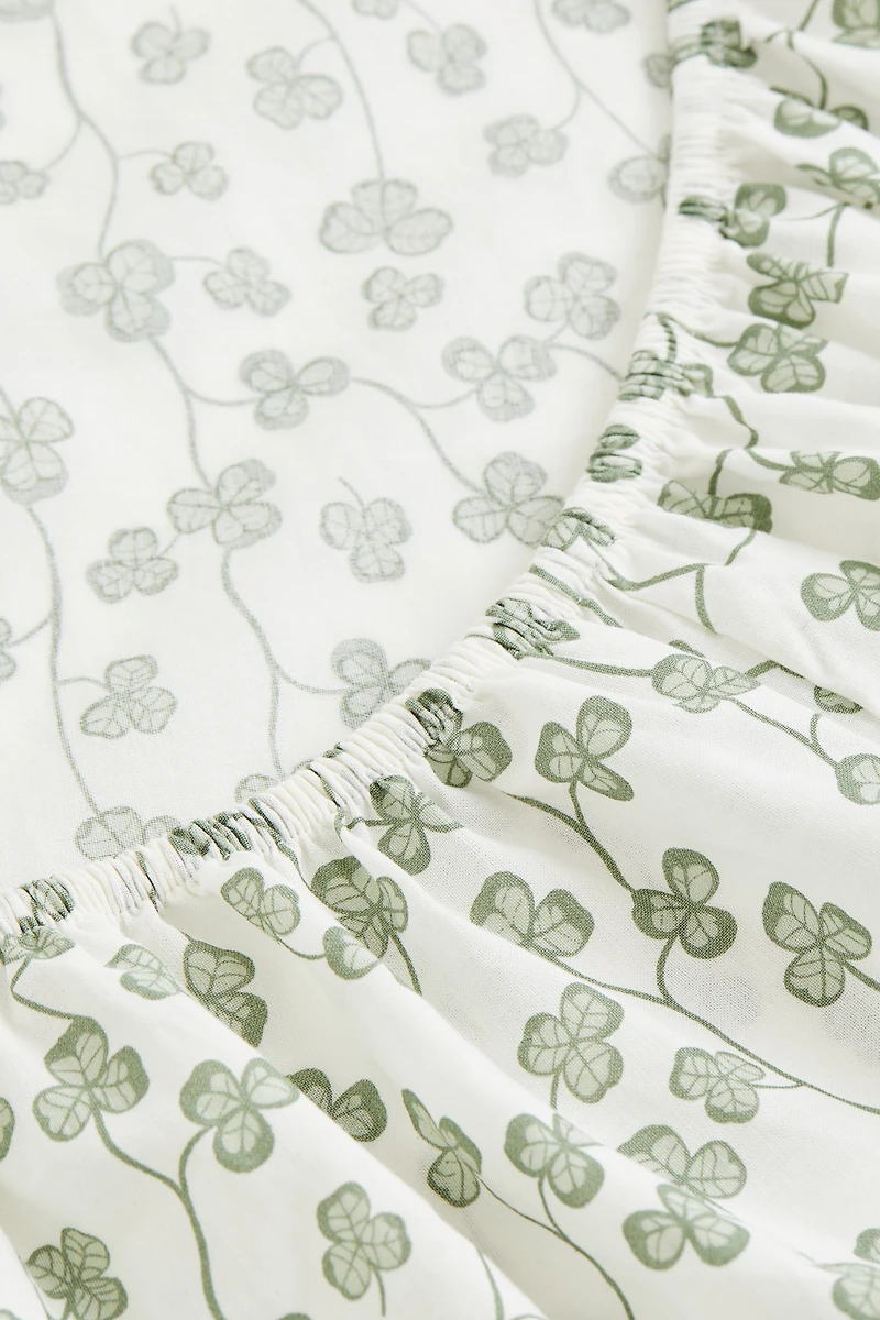 Patterned Cotton Fitted Sheet