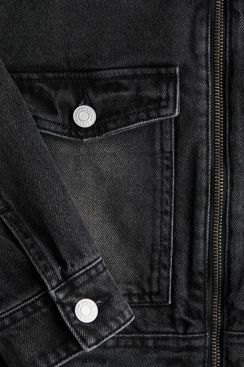 Veste à fermeture éclair en denim