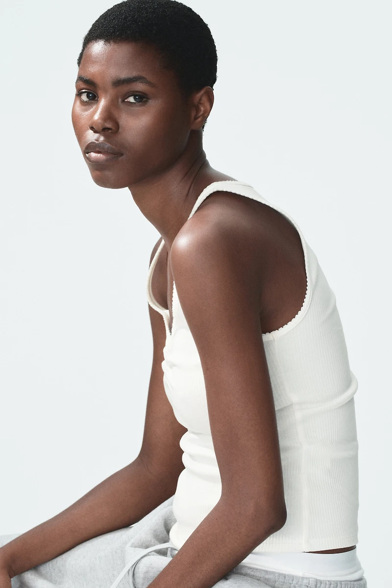 Ribbed Cotton Tank Top