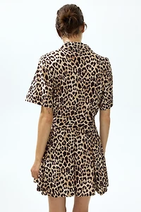 Tie-Belt Shirt Dress