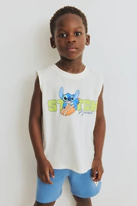 Débardeur en coton avec motif imprimé