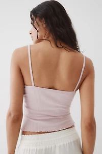 Lace-Trimmed Strappy Top