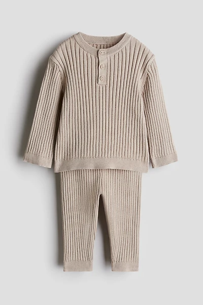 2-piece Rib-Knit Cotton Set