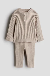 2-piece Rib-Knit Cotton Set