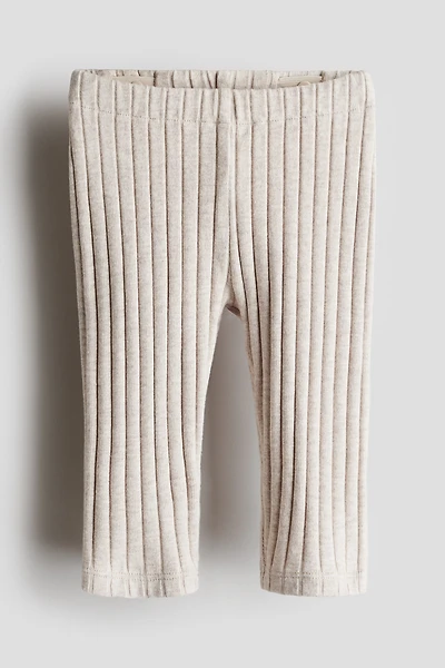 Legging en coton à côtes larges