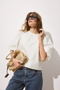 Blouse à manches bouffantes