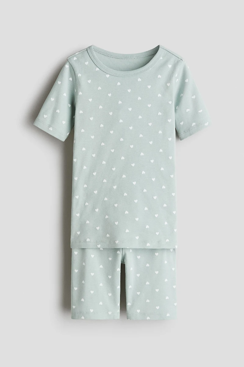 Pyjama ajusté en coton imprimé