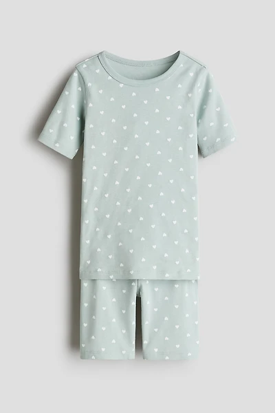 Pyjama ajusté en coton imprimé
