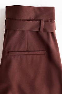 Paper-Bag Pants with Belt
