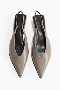 Kitten-Heeled Slingbacks
