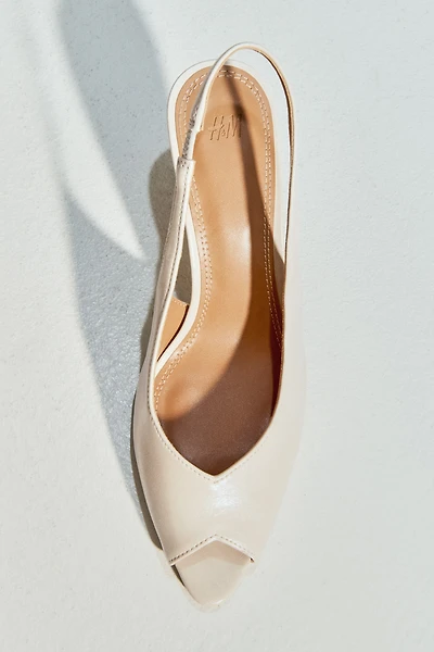 Slingback court shoes