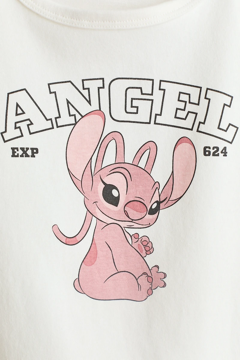 Cotton Top with Printed Motif