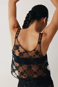 Haut ornementé en filet