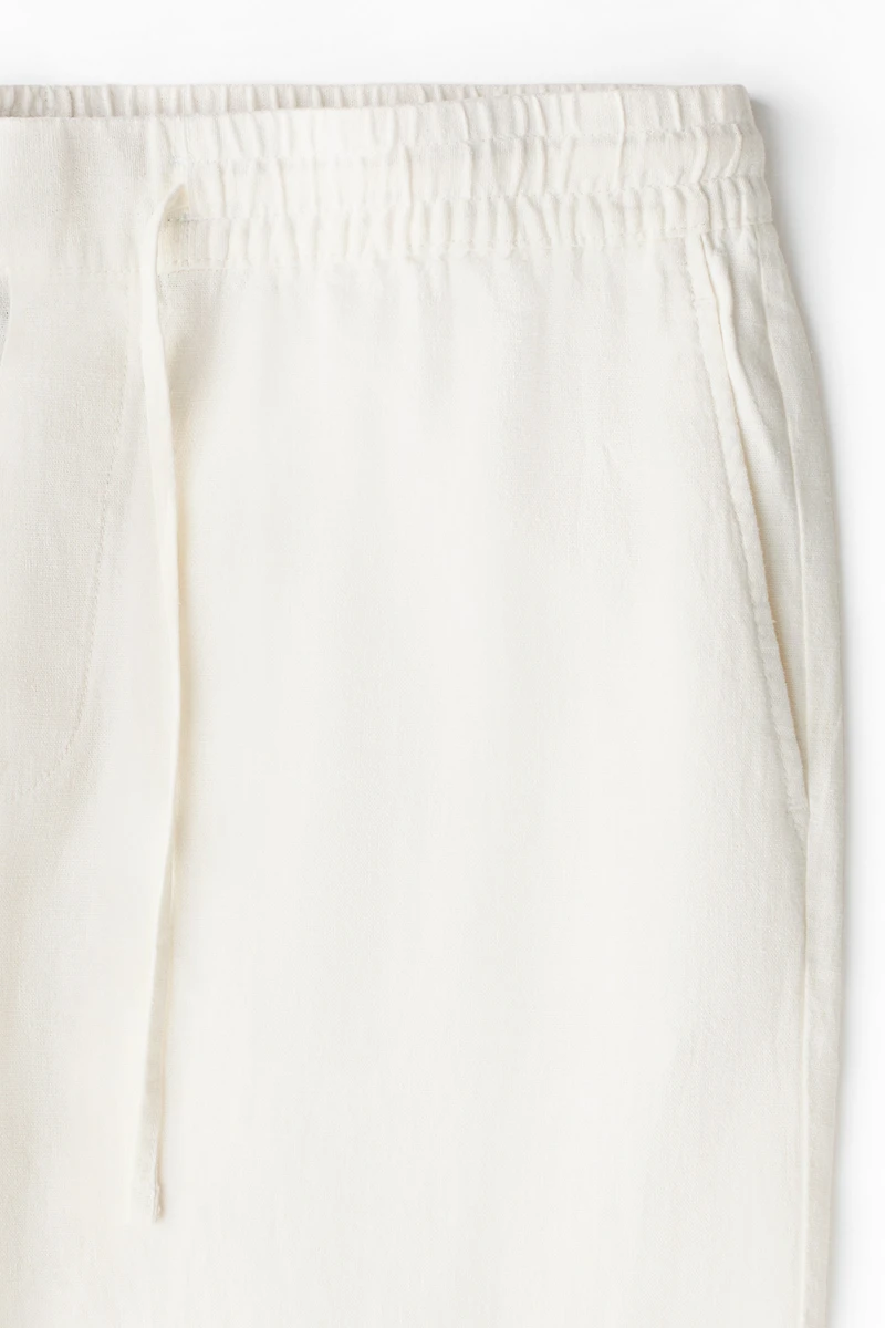 Relaxed-Fit Linen-Blend Pants
