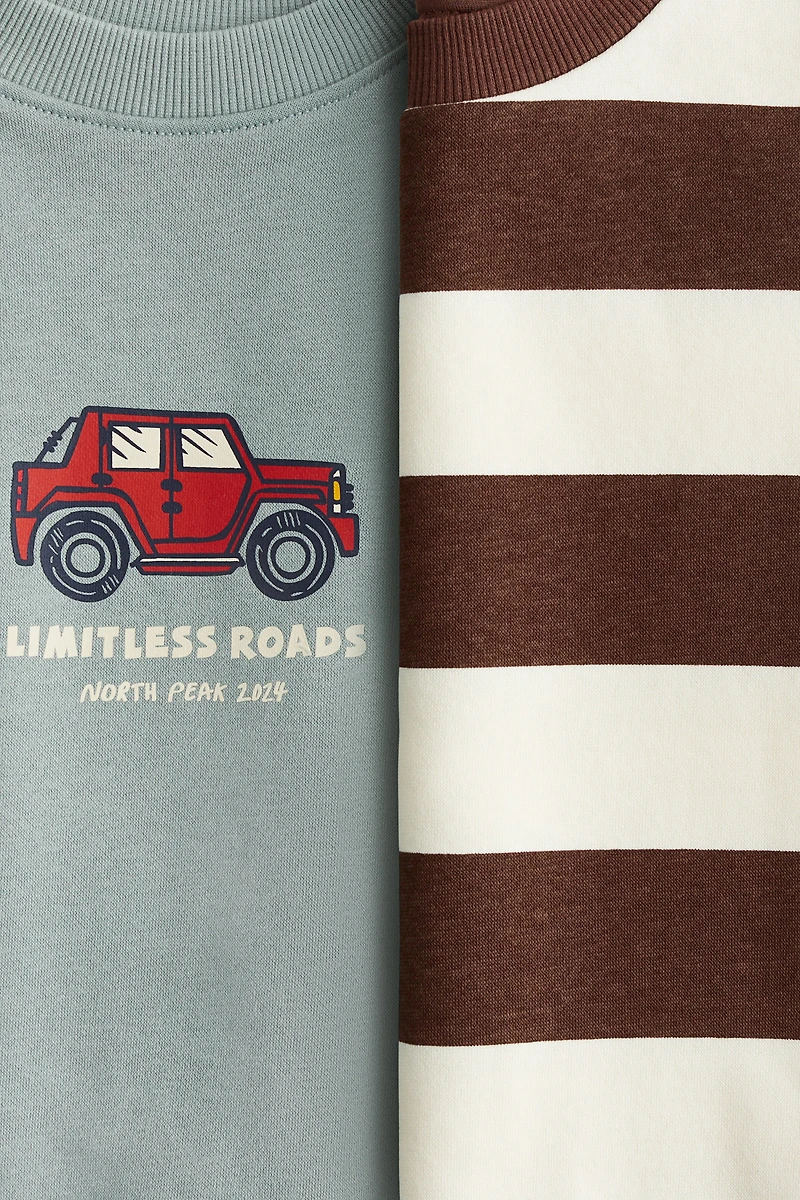 2-Pack Printed Cotton Sweatshirts