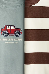 2-Pack Printed Cotton Sweatshirts