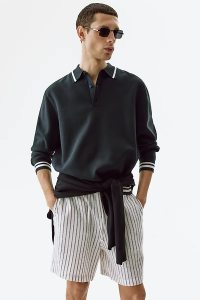 Relaxed-Fit Linen-Blend Shorts