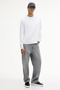 Loose-Fit Long-Sleeved Jersey Shirt