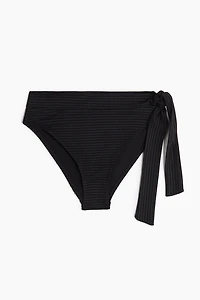 Tie-Detail High Waist Bikini Bottoms