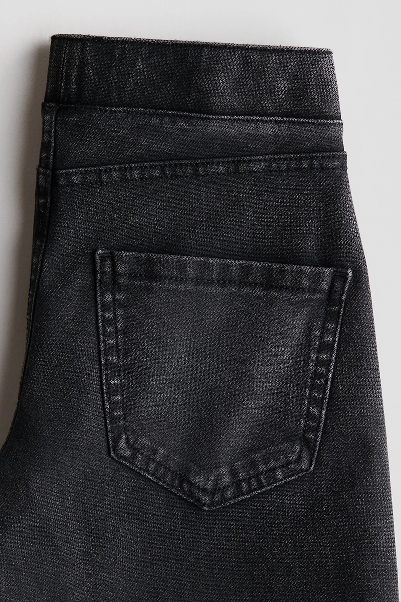 Denim-Look Wide-Leg Jeggings