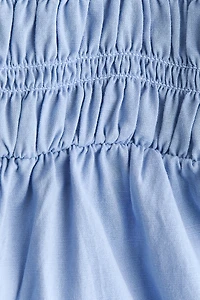 Combinaison pantalon coton, haut en nid d'abeille