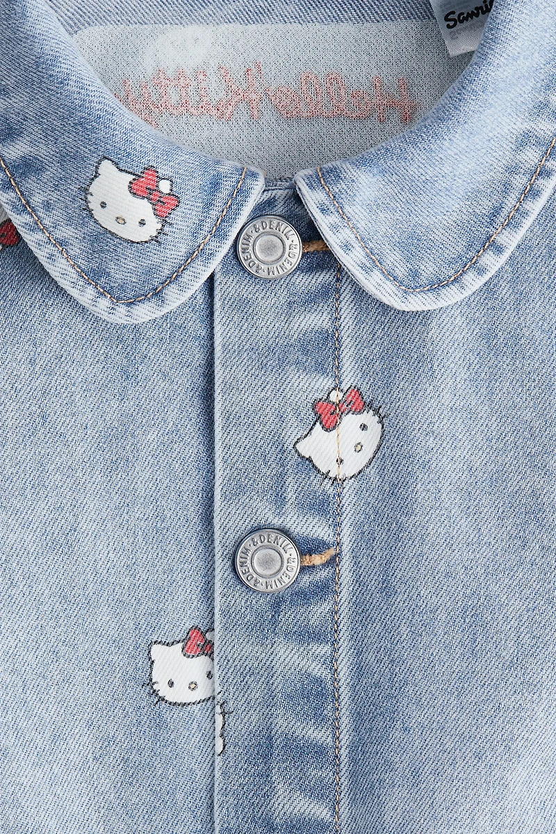 Printed Cotton Denim Jacket