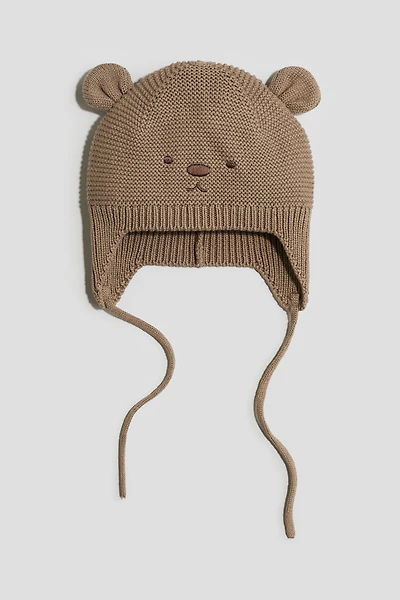 Knit Beanie with Chin Strap