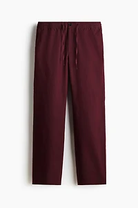 Regular-Fit Linen-Blend Pants