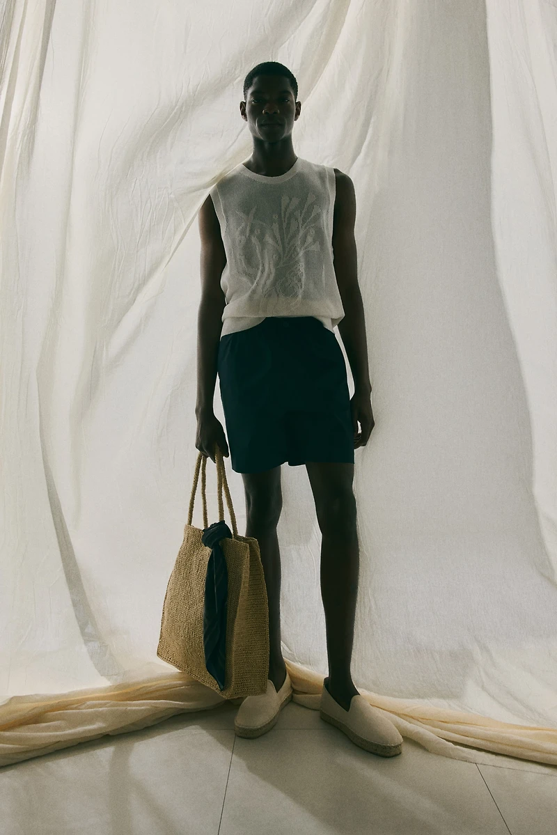 Relaxed-Fit Poplin Shorts