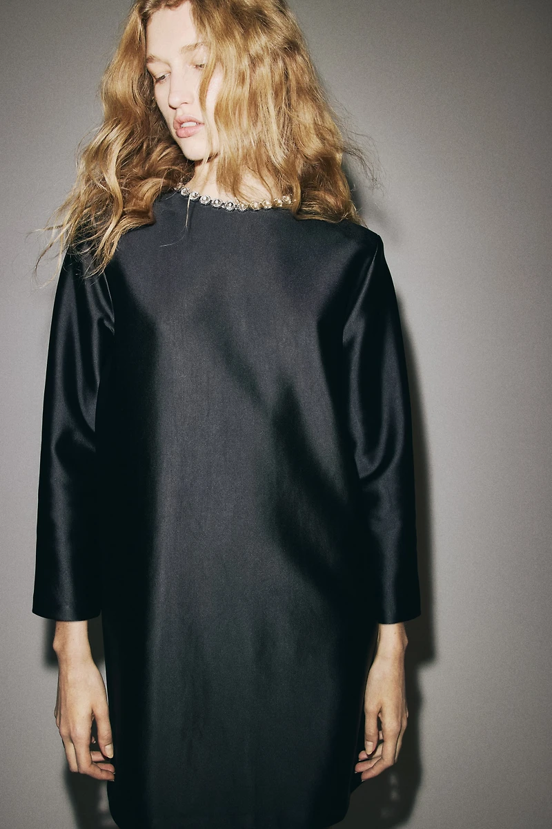 Embellished Mini Dress