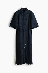 Eyelet-Embroidered Cotton Shirt Dress