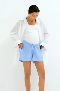 MAMA Drawstring Muslin Shorts