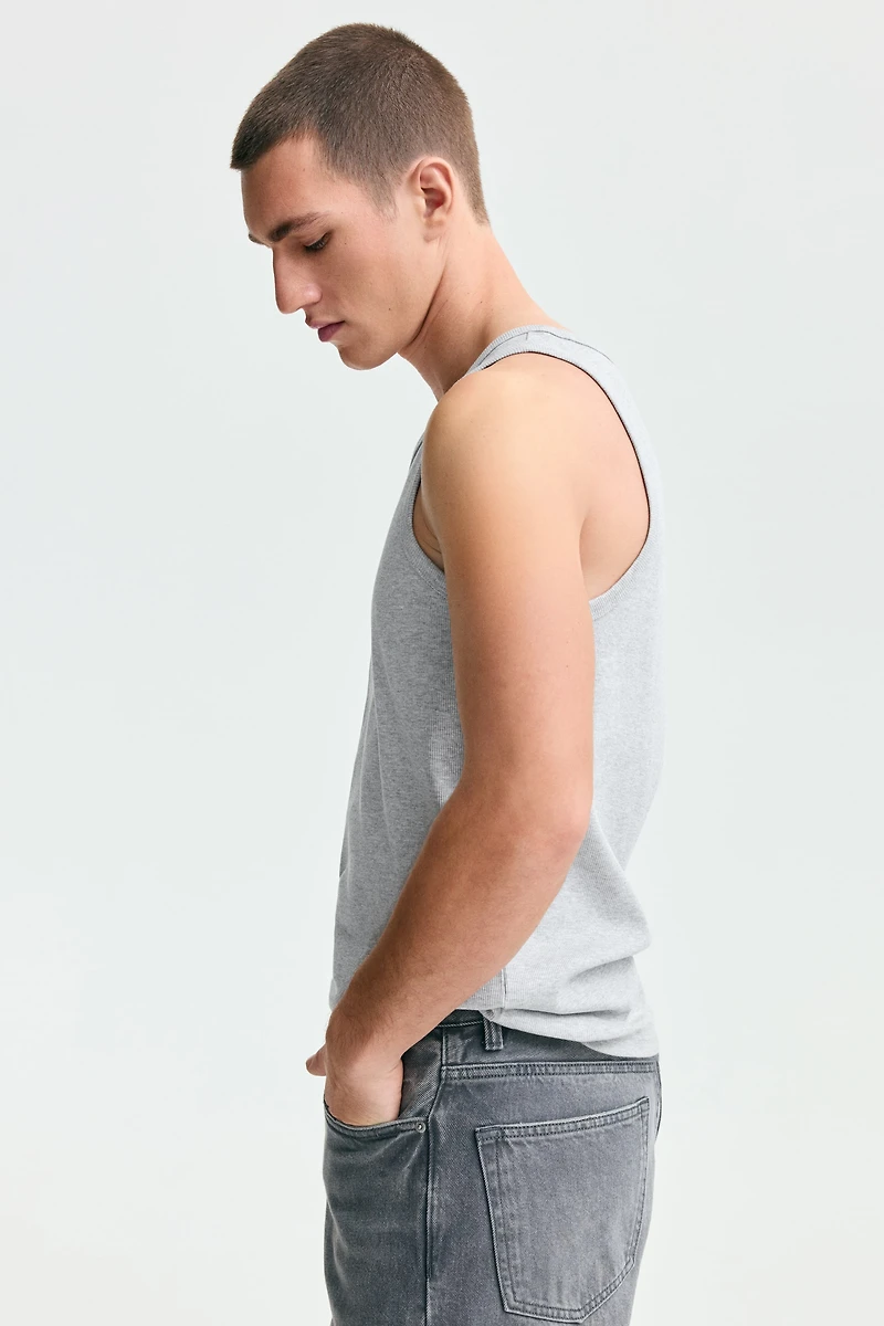 Slim-Fit Ribbed Tank Top