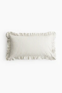 Ruffle-Trimmed Cotton Pillowcase