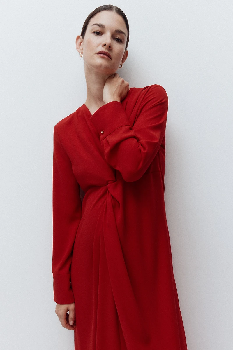 MAMA Robe à effet drapé