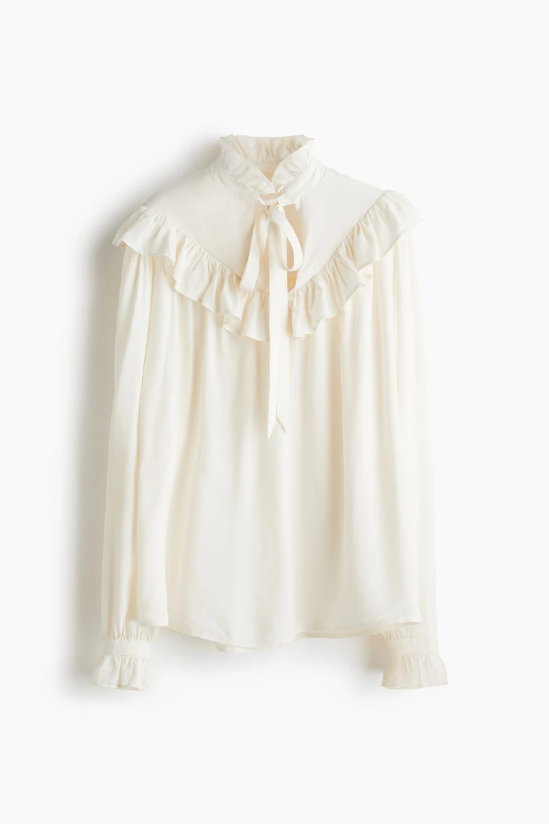 Ruffle-Trimmed Blouse