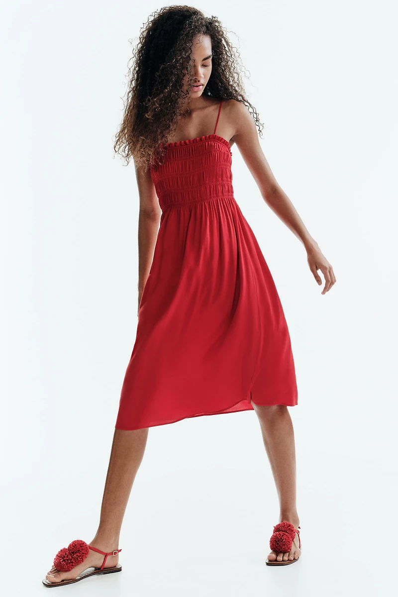 Smocked Strappy Dress